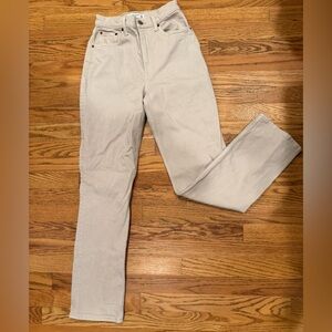 Abercrombie & Fitch Curve Love Ultra High Rise Ankle Straight Jean - Khaki - 24